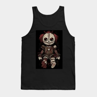 Gothic Voodoo Doll - Scary Doll Design Tank Top